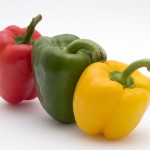 yellow green and red pepper